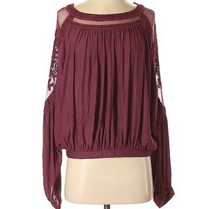 Small Free People purple long sleeve top
